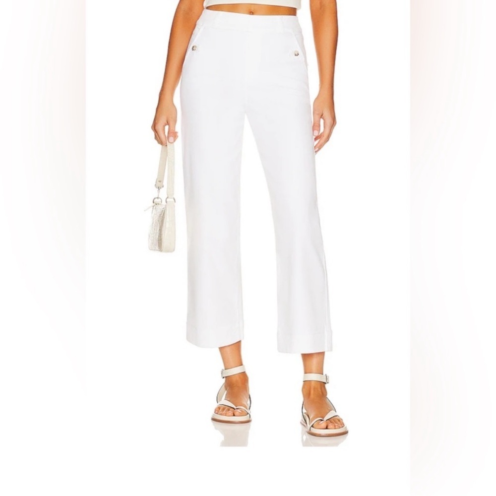 Spanx Women's Stretch Twill Cropped Wide Leg Pant